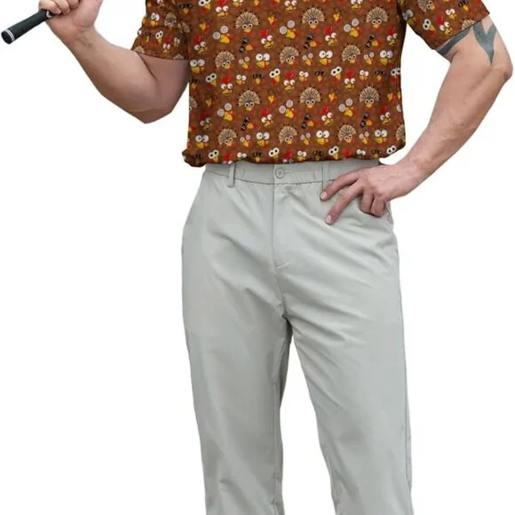 Funny Polos for Men Funny Print Short Sleeve Shirts Quick Dry Polo Shirts Hawaii